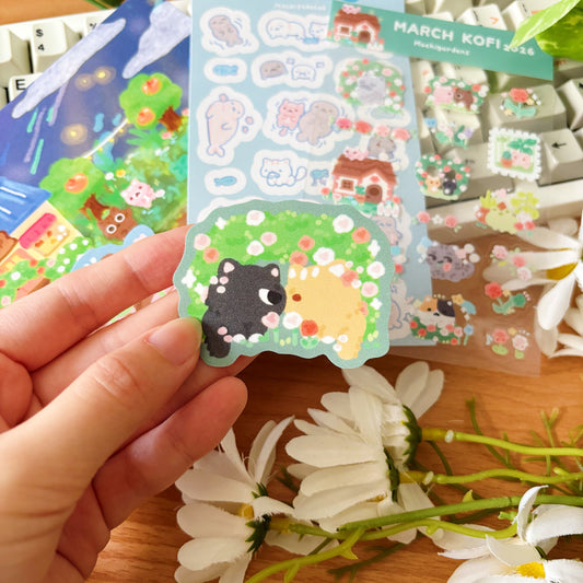 March Ko-Fi Sticker Sheet + Print Set - Secret Garden (Also available individually)