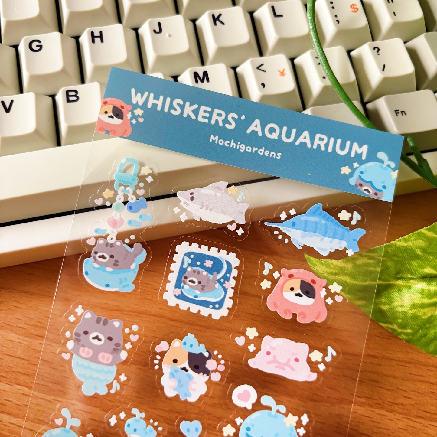 Whiskers' Aquarium Transparent Sticker Sheet