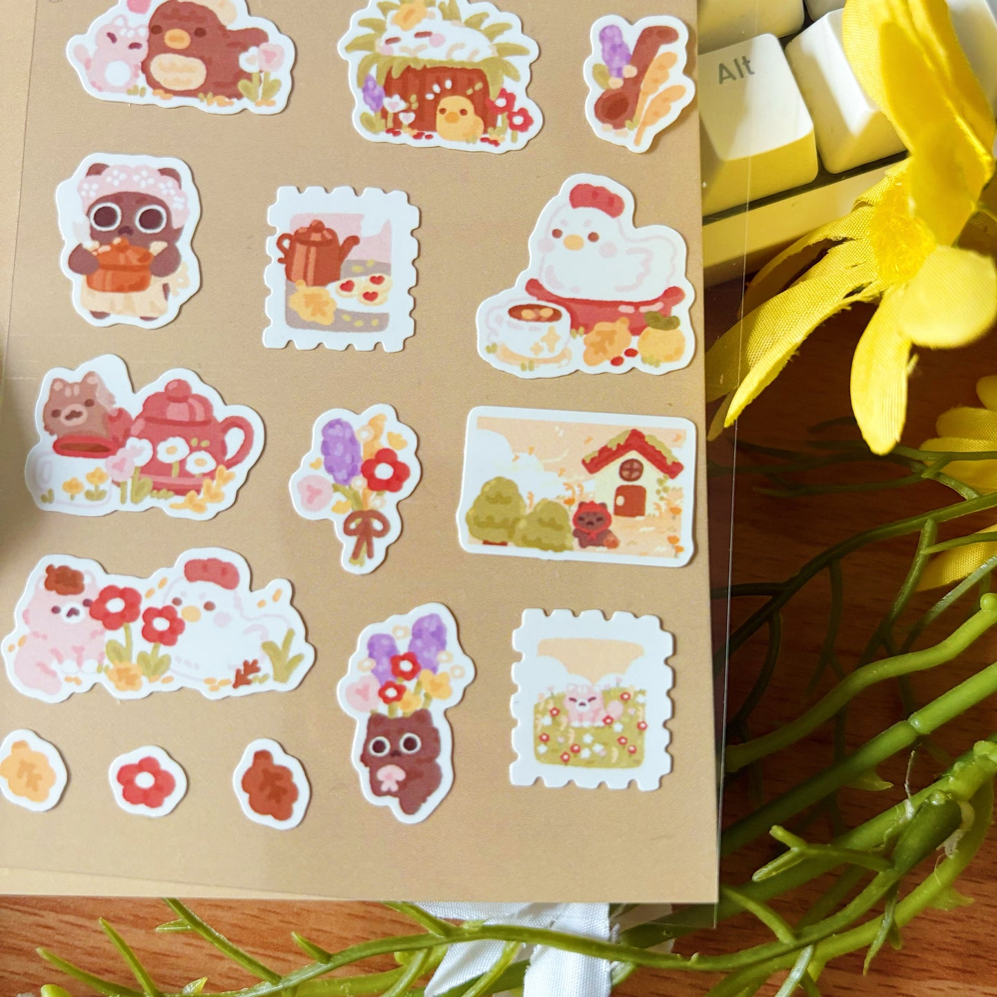 Cottage Kitties Sticker Sheet