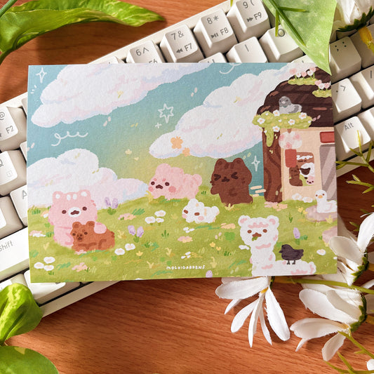 November Ko-Fi Sticker Sheet + Print Set - Petting Zoo (Also available individually)