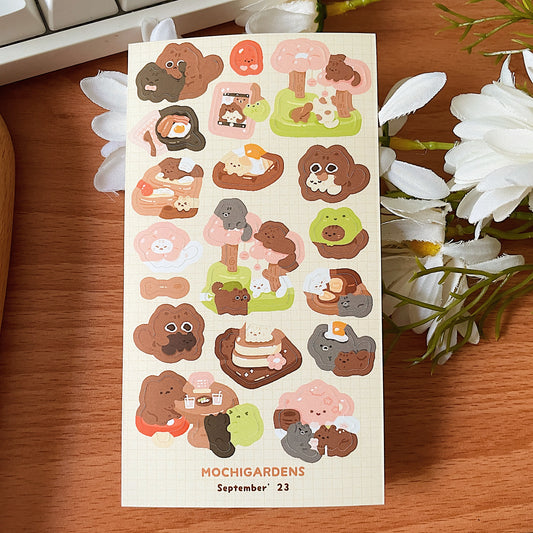 Sept Ko-Fi Sticker Sheet'23 - Cat Cafe *Waterproof