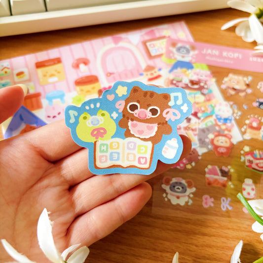 January Ko-Fi Sticker Sheet + Print Set - Kindergarten (Also available individually)