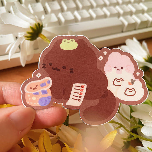 April Ko-Fi Sticker Flake - Grocery Shopping *Waterproof