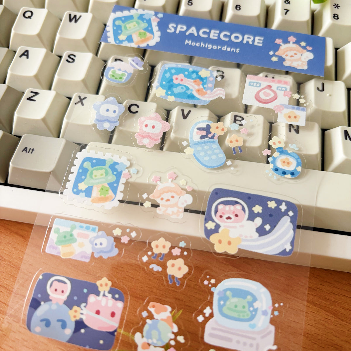 Spacecore Transparent Sticker Sheet
