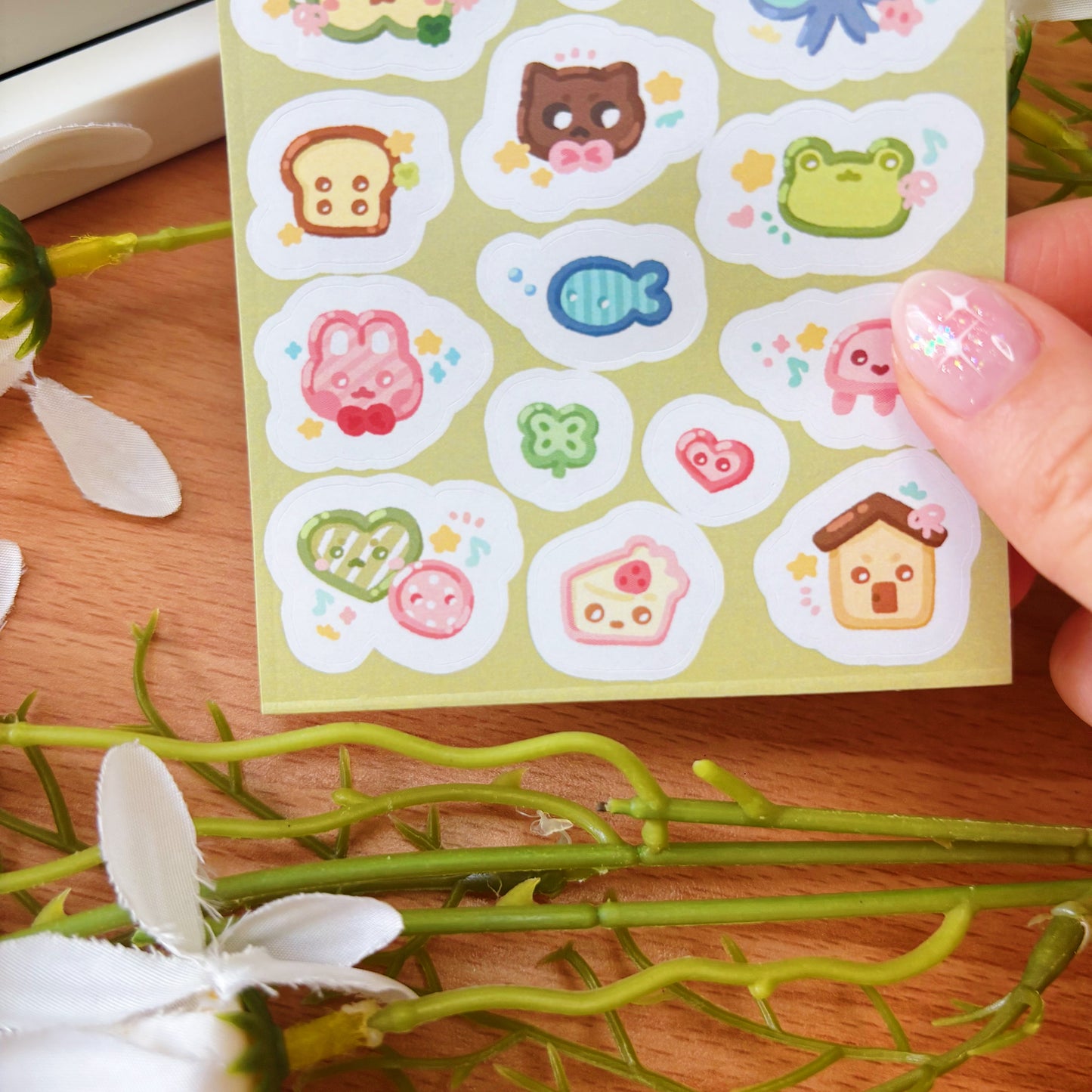 Buttons Vinyl Sticker Sheet