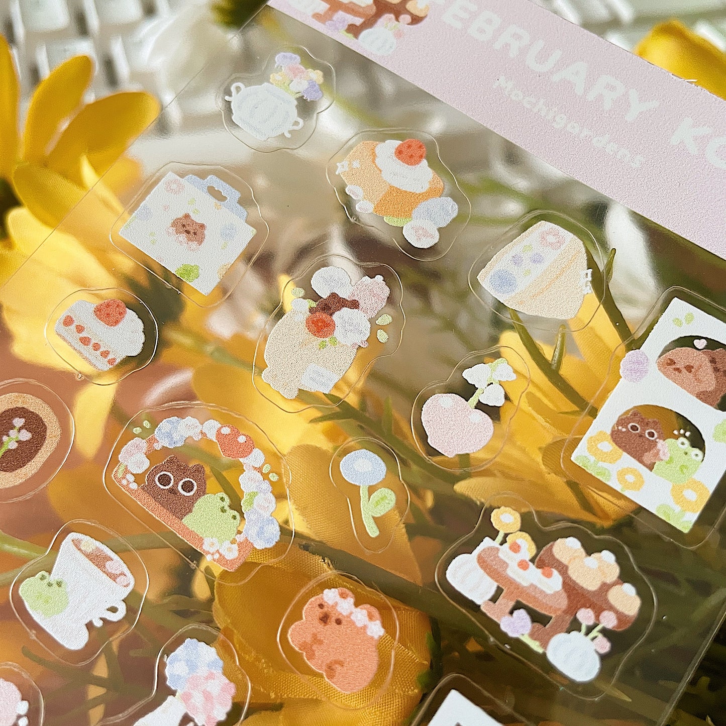 February Ko-Fi Sticker Sheet'24 - Flower Cafe *Waterproof