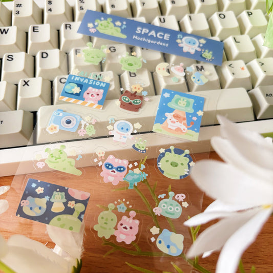 Space Transparent Sticker Sheet