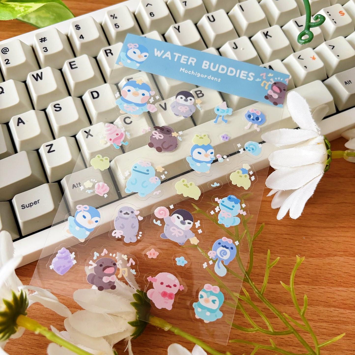 Water Buddies Transparent Sticker Sheet