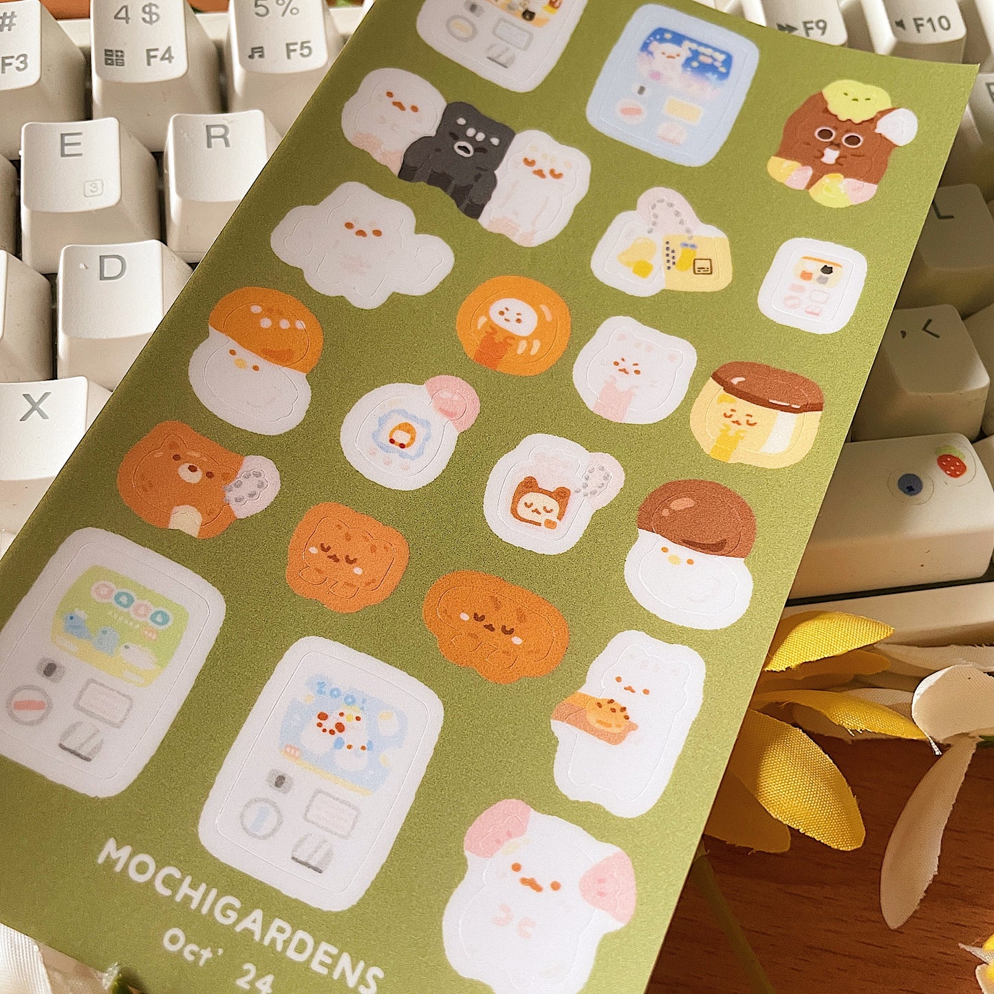 October Ko-Fi Sticker Sheet + Print Set - Gacha (Also available individually)