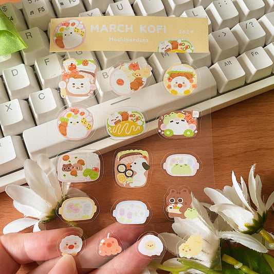 March Ko-Fi Sticker Sheet'24 - Bento *Waterproof