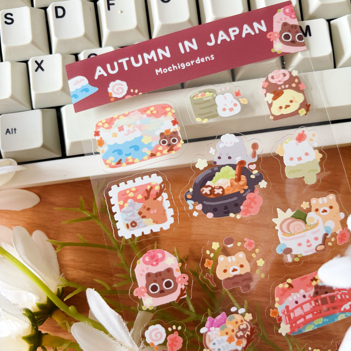 Autumn in Japan Transparent Sticker Sheet