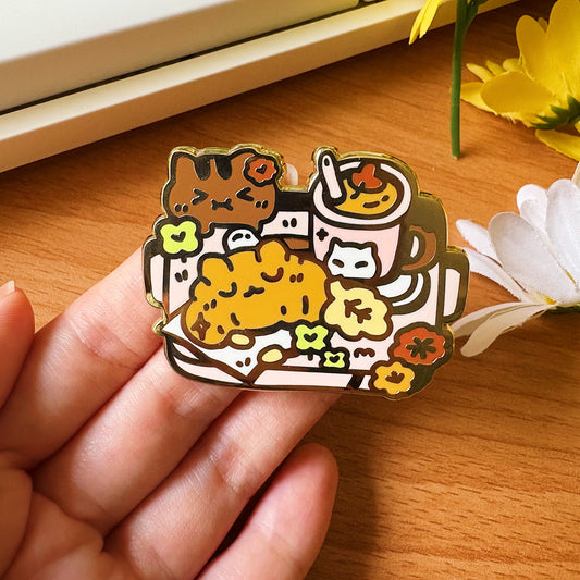 Purr-sant Latte Set Enamel Pin