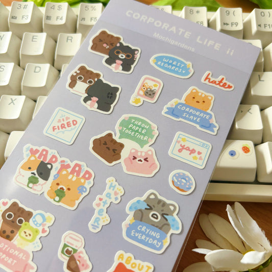 Corporate Life II Transparent Sticker Sheet