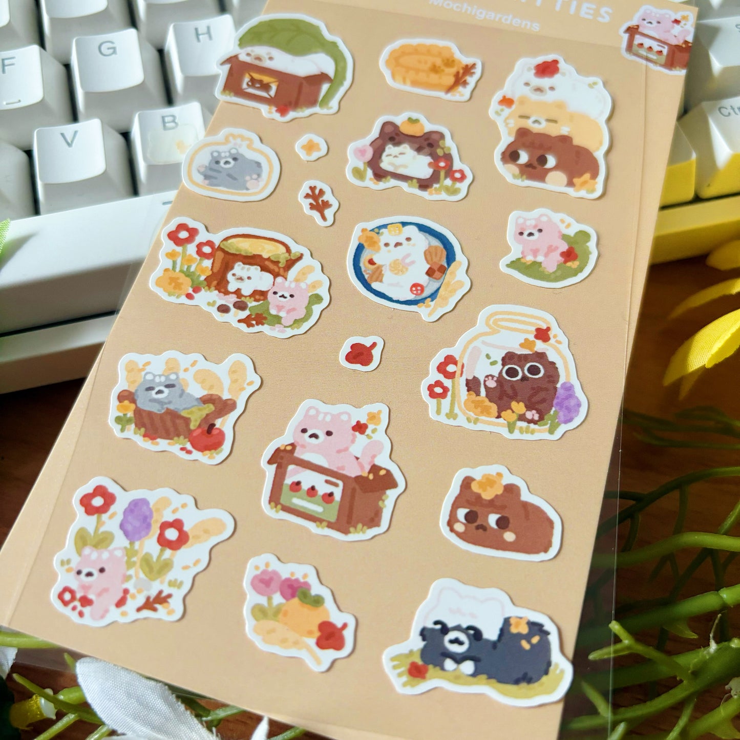 Sitting Kitties Sticker Sheet