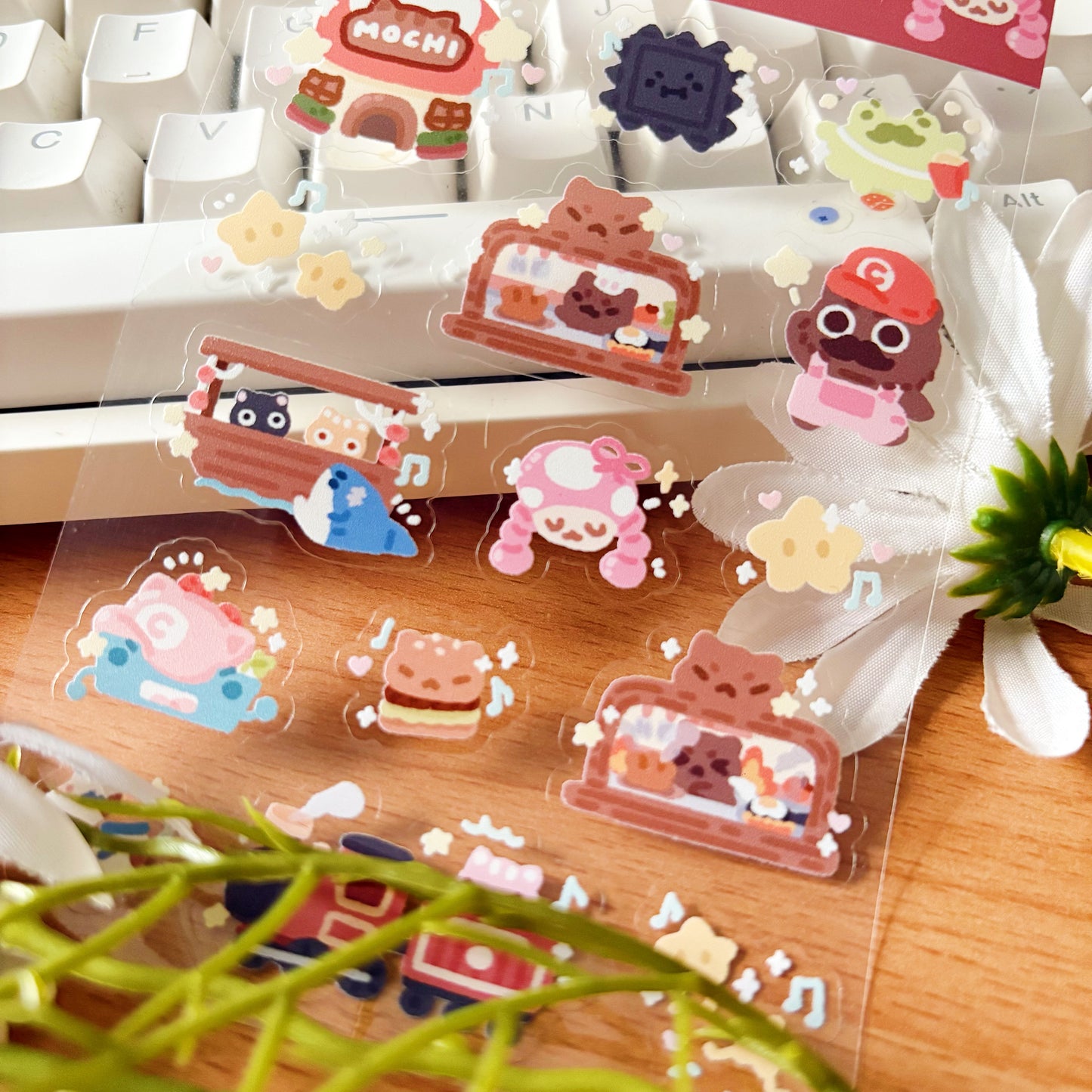 Mochi World Transparent Sticker Sheet