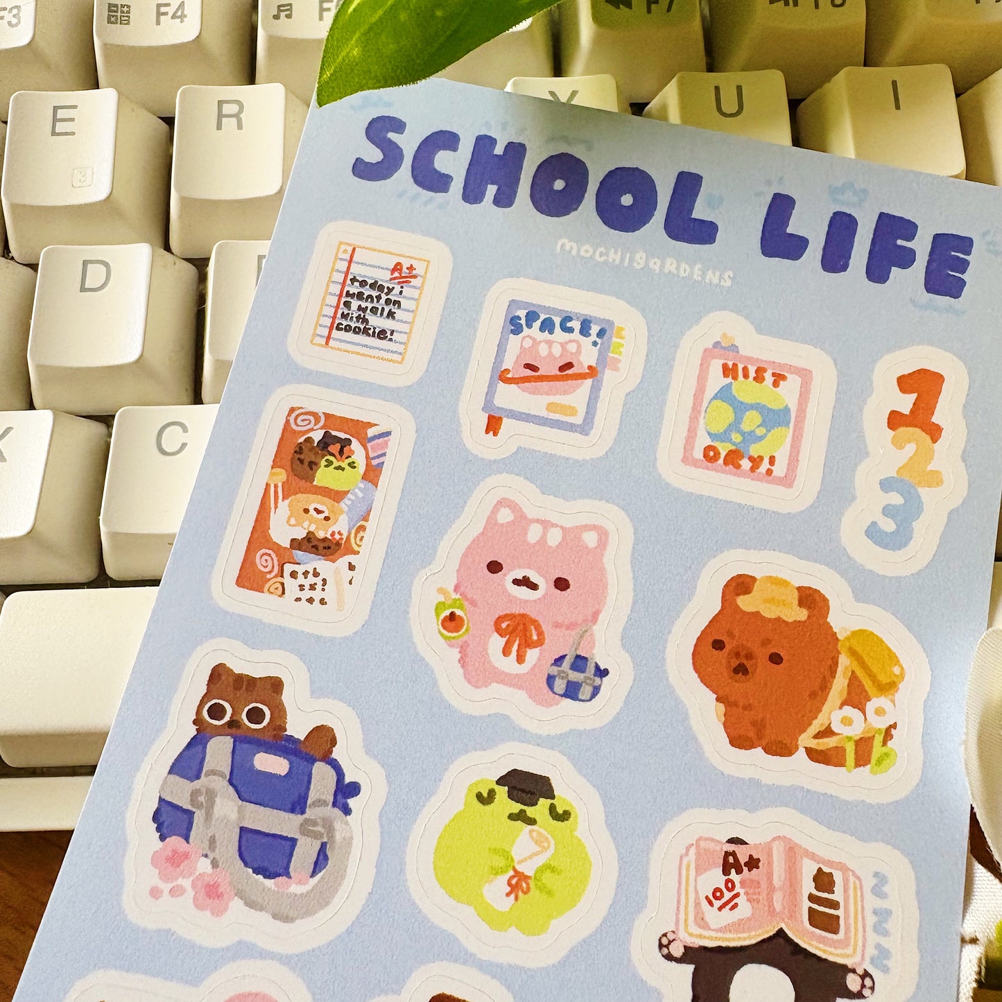 School Life Vinyl Sticker Sheet