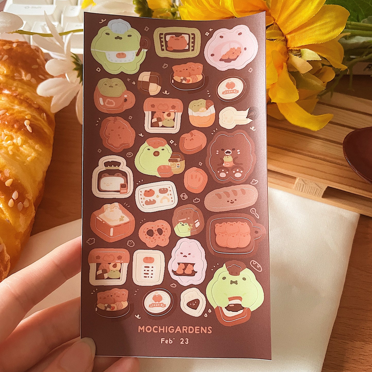 February Ko-Fi Sticker Sheet - Bakery *Waterproof
