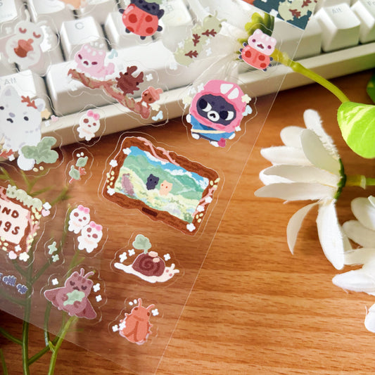 Forest Adventures Transparent Sticker Sheet