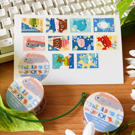 Fishy Business Stamp Washi Tape