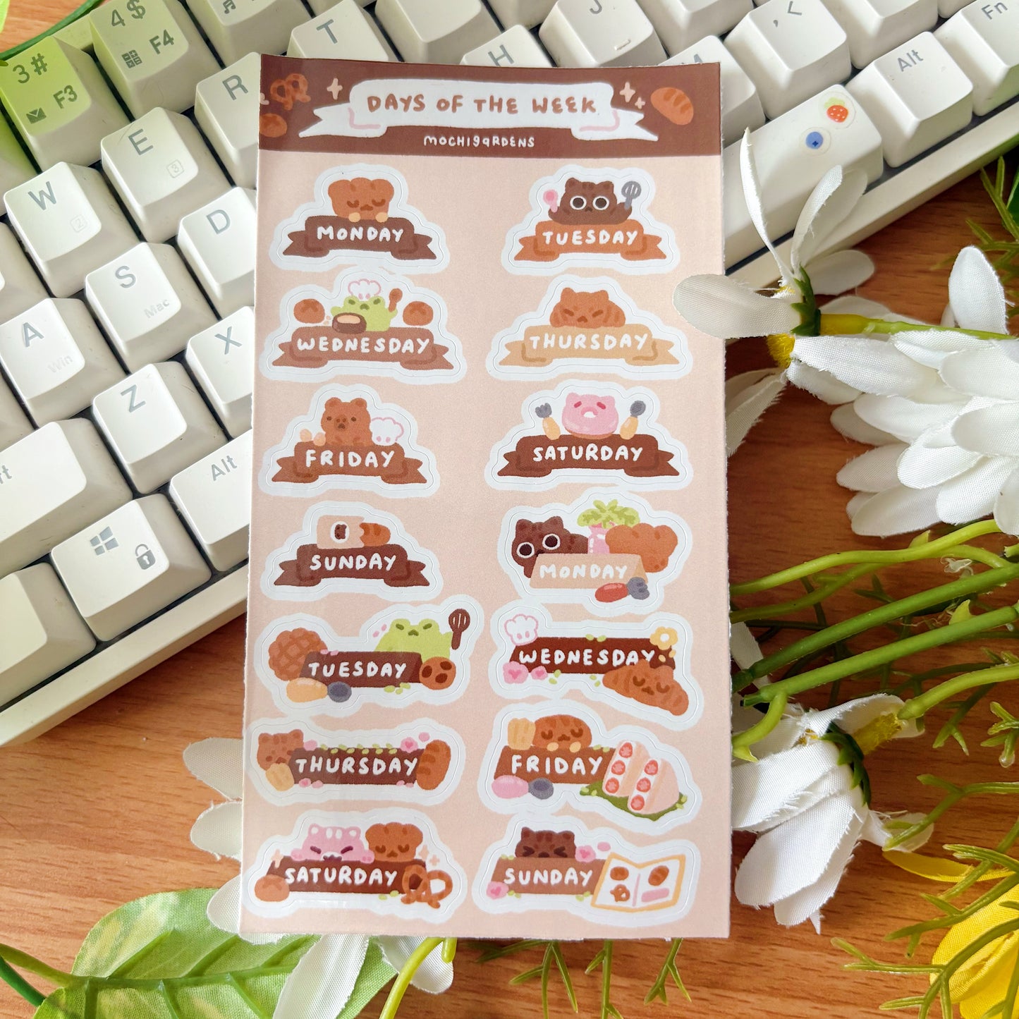 Days of the Week Glossy Sticker Sheet - Assorted