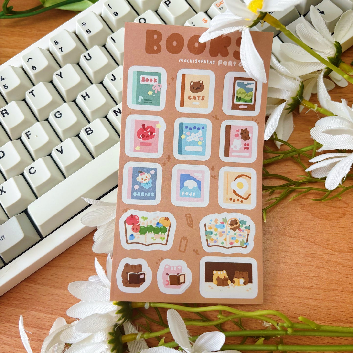 Books Vinyl Sticker Sheet