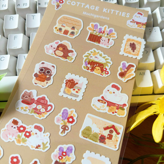 Cottage Kitties Sticker Sheet