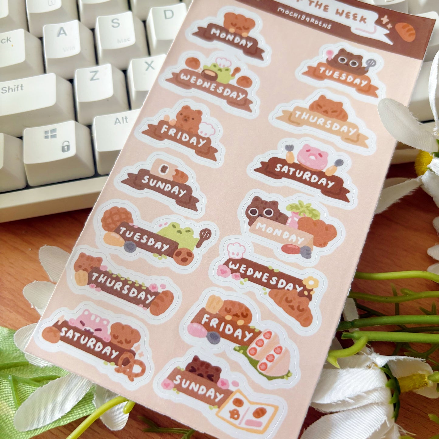 Days of the Week Glossy Sticker Sheet - Assorted