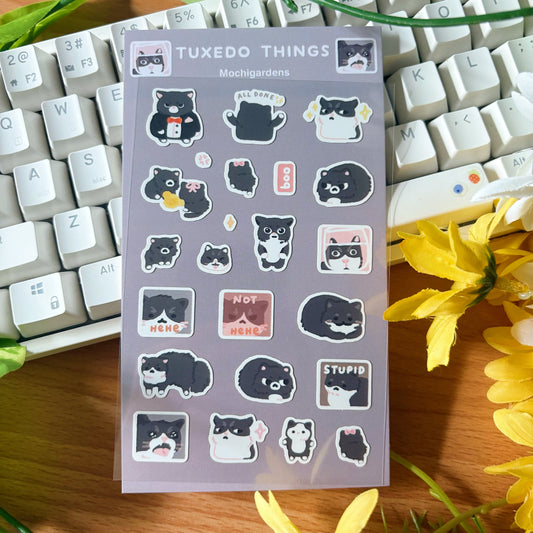 Tuxedo Things Transparent Sticker Sheet