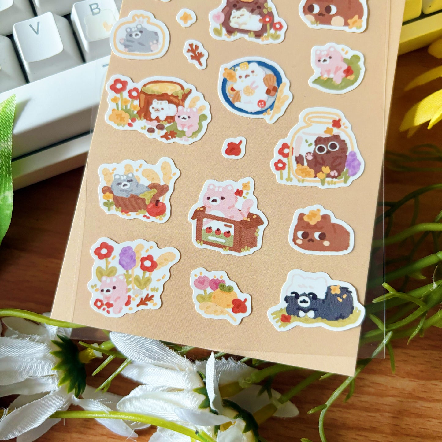 Sitting Kitties Sticker Sheet