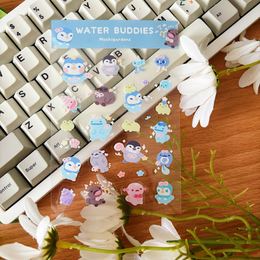 Water Buddies Transparent Sticker Sheet