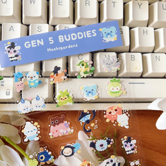 Gen 5 Buddies Transparent Sticker Sheet