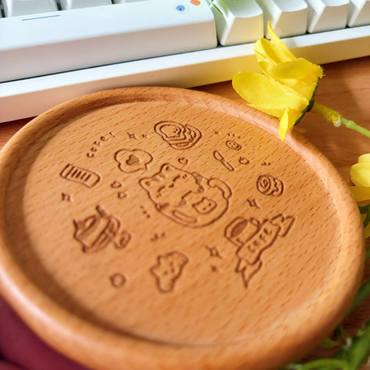 Cafe Wooden Coaster