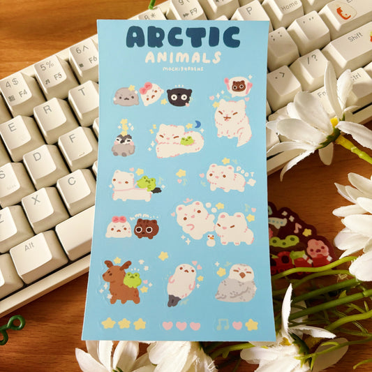 Arctic Animals Vinyl Sticker Sheet