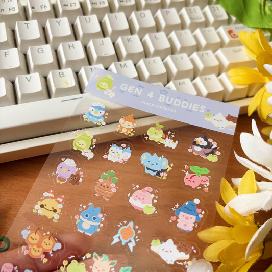 Gen 4 Buddies Transparent Sticker Sheet