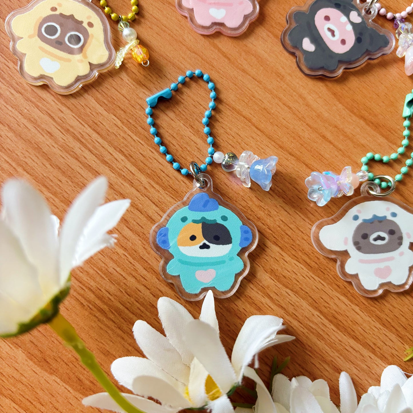 Gacha Cats in Costumes Keychain