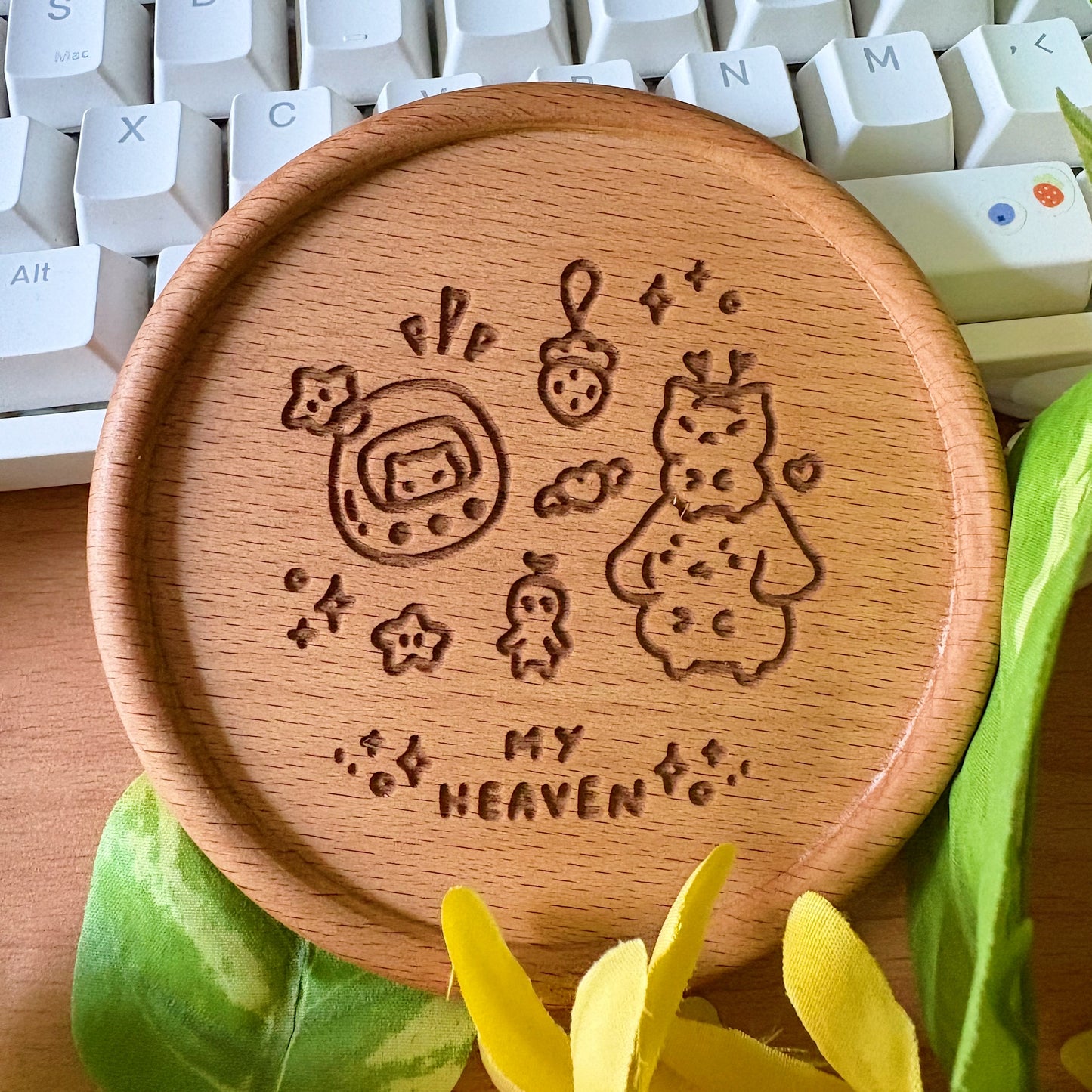 Trinket Heaven Wooden Coaster