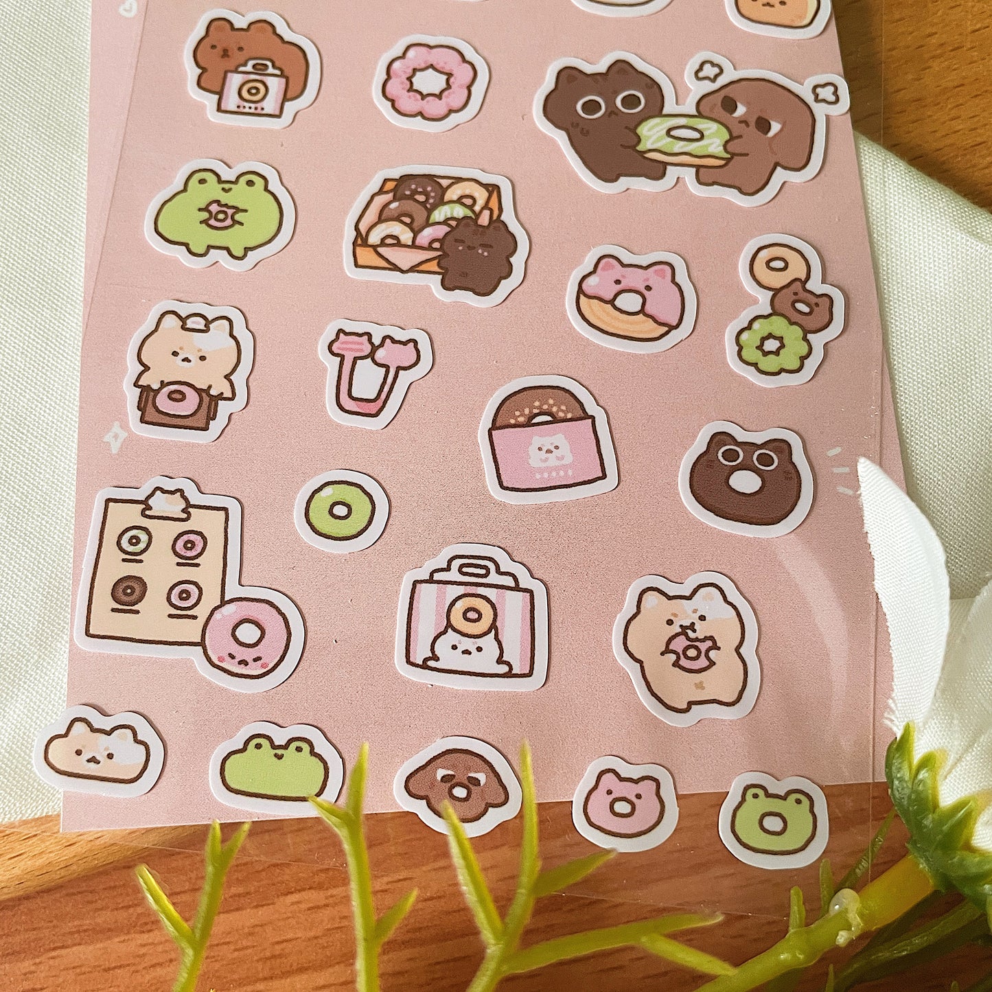 Donuts Transparent Sticker Sheet