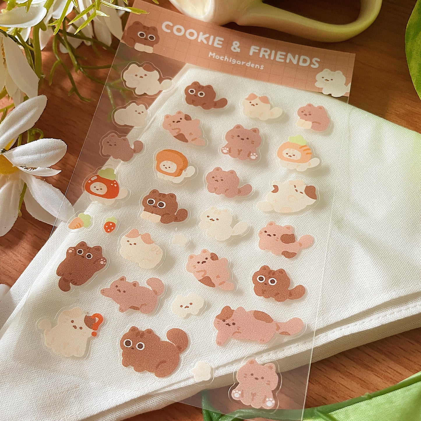 *Restocked* Cookie and Friends Transparent Sticker Sheet