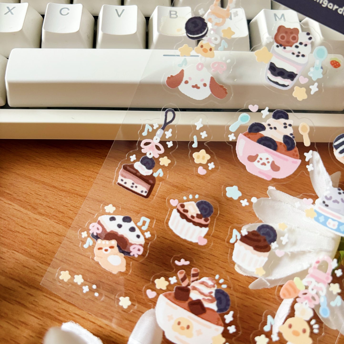 Cookie and Cream Transparent Sticker Sheet
