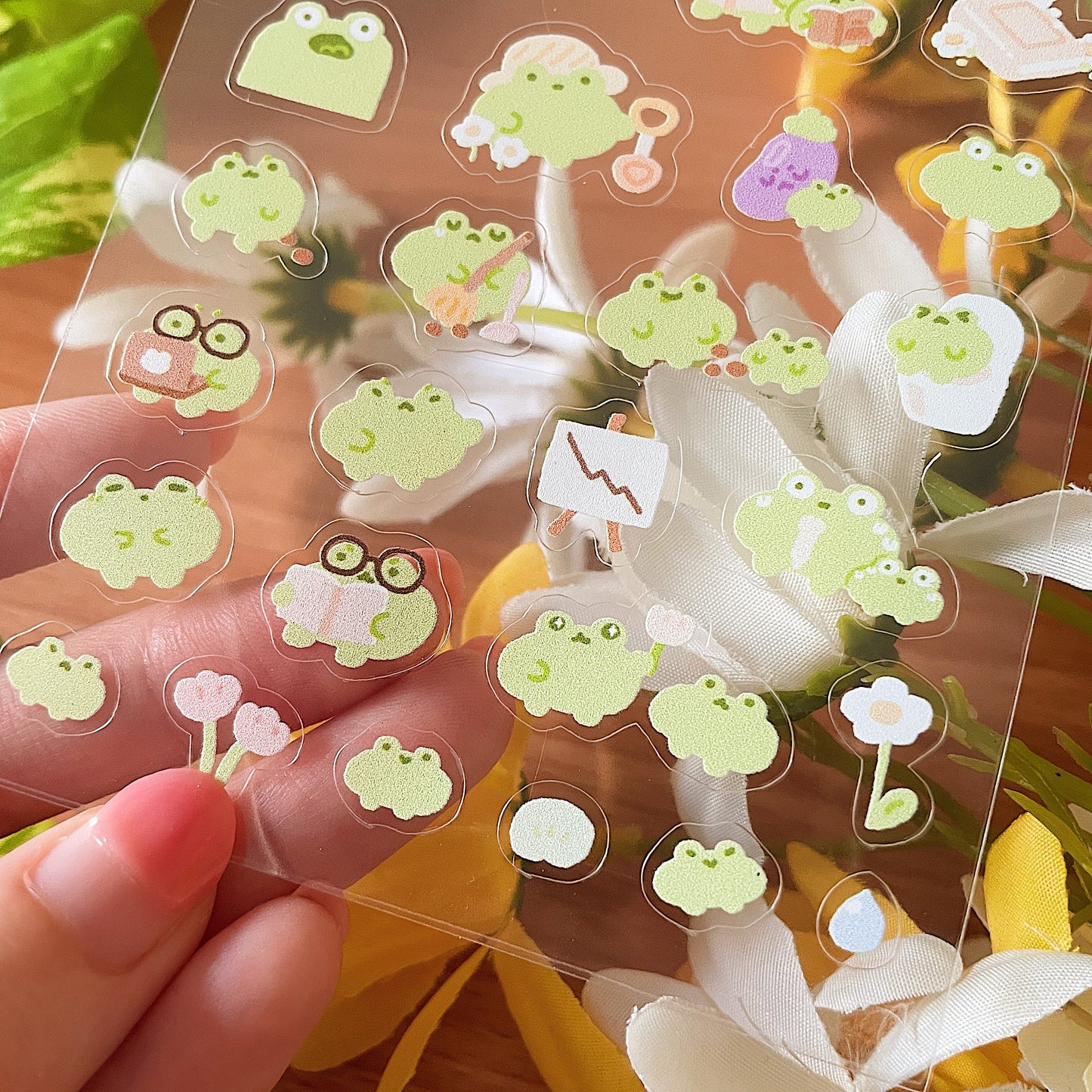 *Restocked* Everyday Frogs Transparent Sticker Sheet