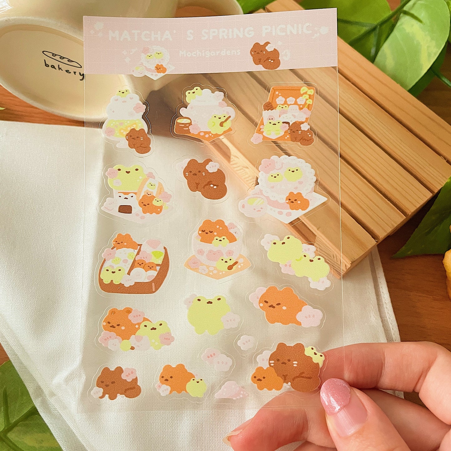 Matcha's Spring Picnic Transparent Sticker Sheet