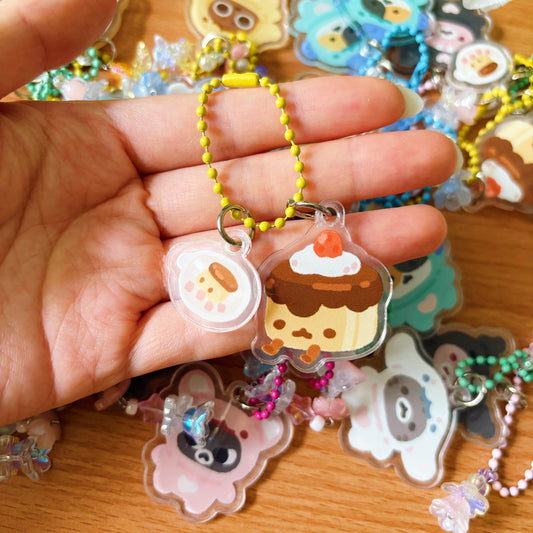 Assorted Pudding Keychains (Handmade)