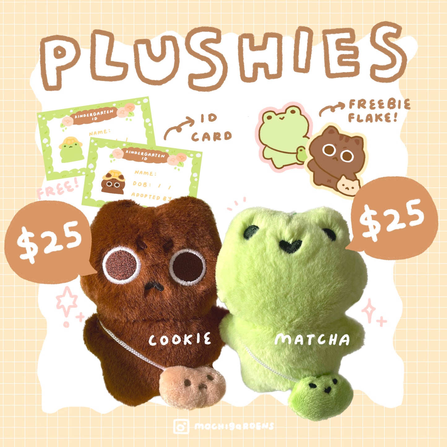 Cookie & Matcha Plush Keychains