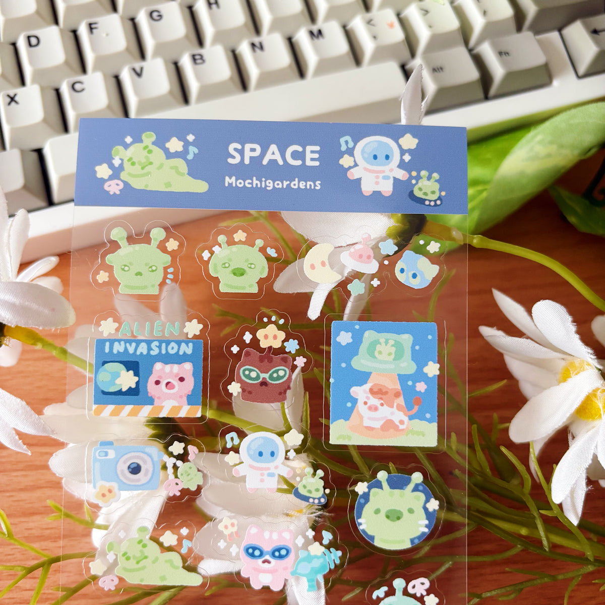 Space Transparent Sticker Sheet