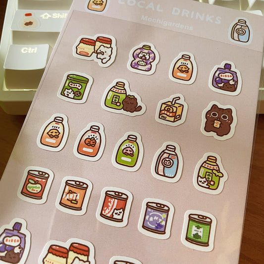 Local Drinks Sticker Sheet