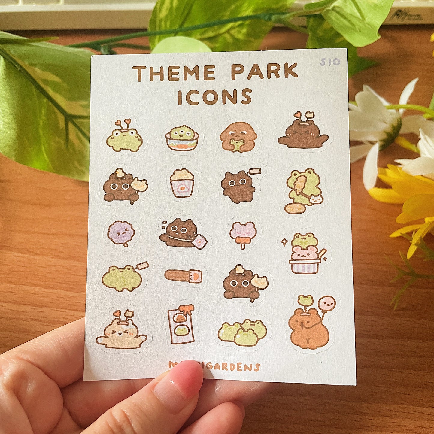 Theme Park Icons Sticker Sheet