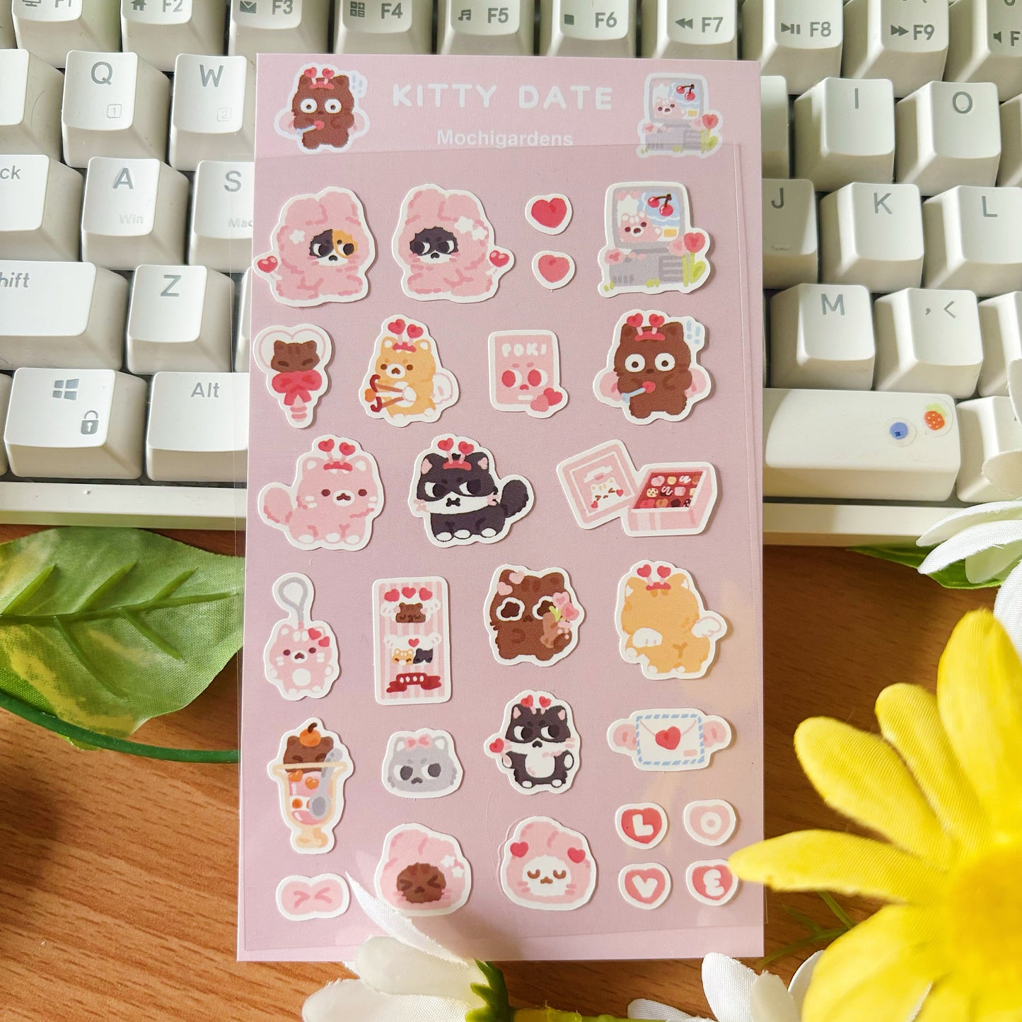 Kitty Date Sticker Sheet