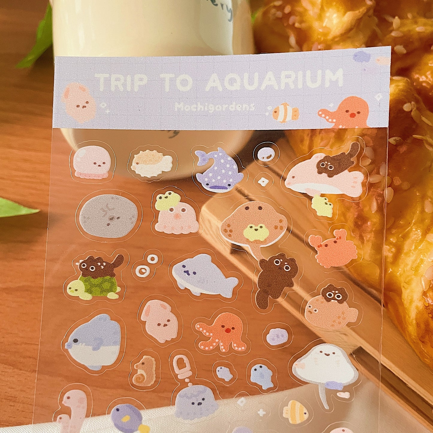 Trip to Aquarium Transparent Sticker Sheet