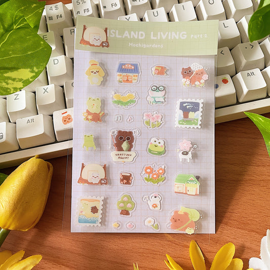 Island Living Part ii Transparent Sticker Sheet