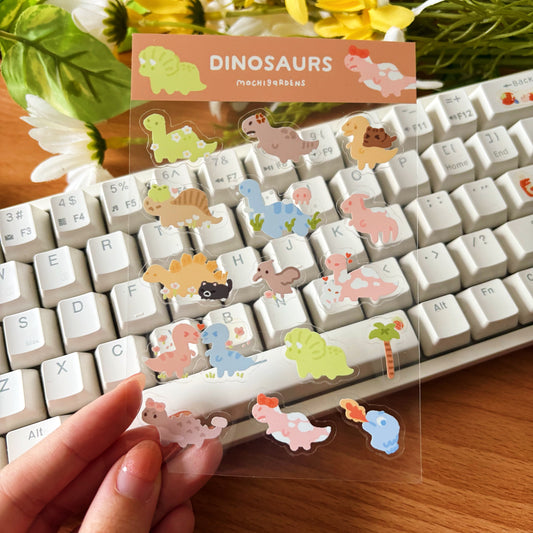 Dinosaurs Transparent Sticker Sheet